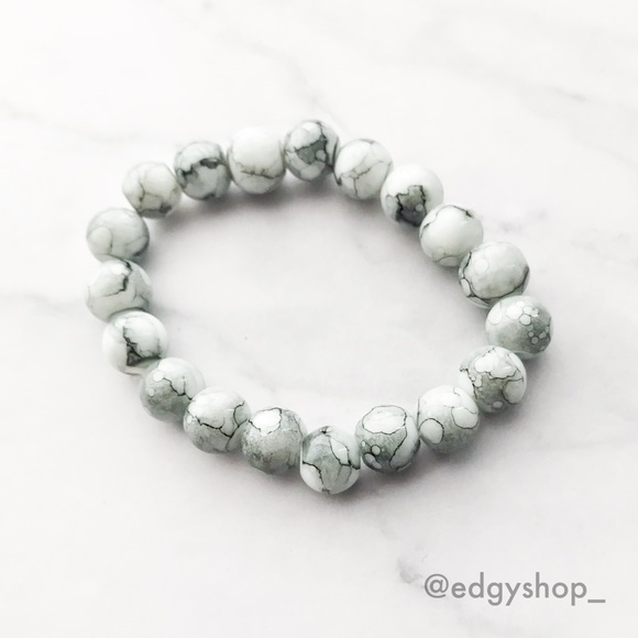 The Edgy Shop Jewelry - Marble Bead Bracelet